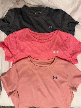 Under Armour Short Sleeve Tees - Black, Bright Pink, Dusty Rose